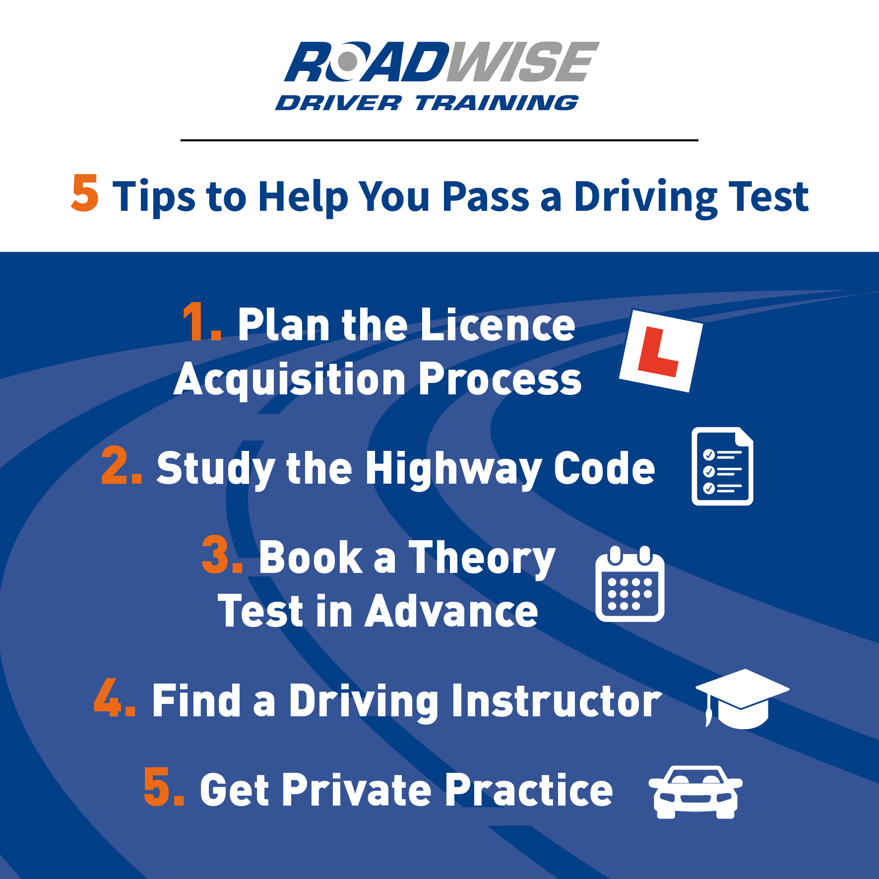Roadwise 5 tips List